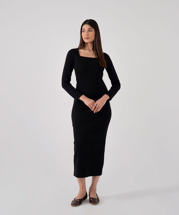 Noir Bodycon Maxi Dress - Halo Retail