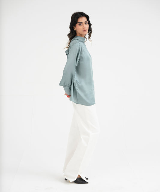 Silk top With Bow - Halo Retail
