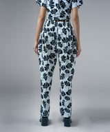 Monochrome Floral Straight Pants - Halo Retail