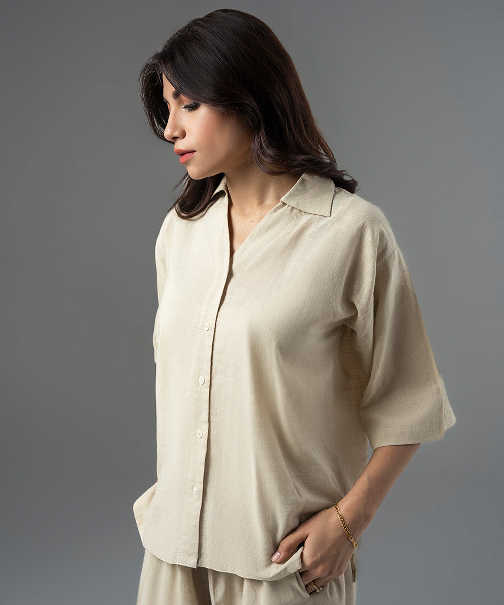 Textured Neutral Shirt - Halo Retail