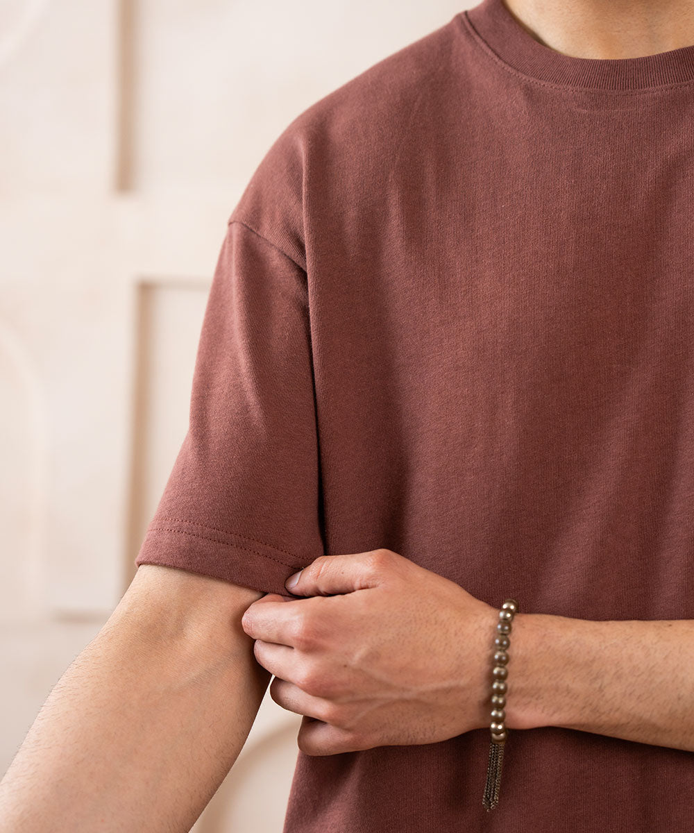 Mocha Structured Tee - Halo Retail