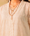 White Chikan Kari Tunic - Halo Retail