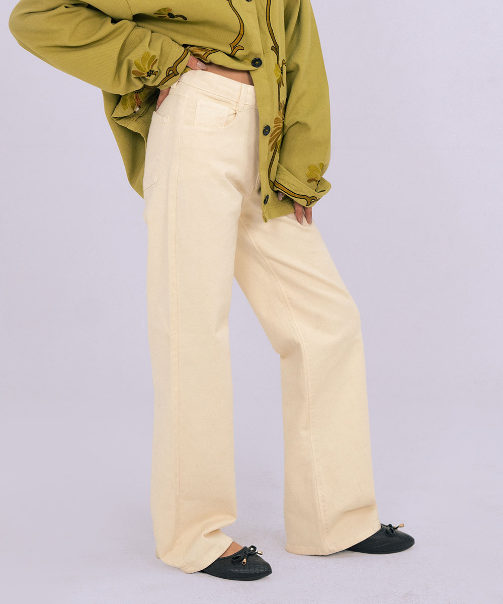 White Straight Fit Jeans - Halo Retail