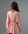 Batwing Ruched Rayon Blouse - Halo Retail