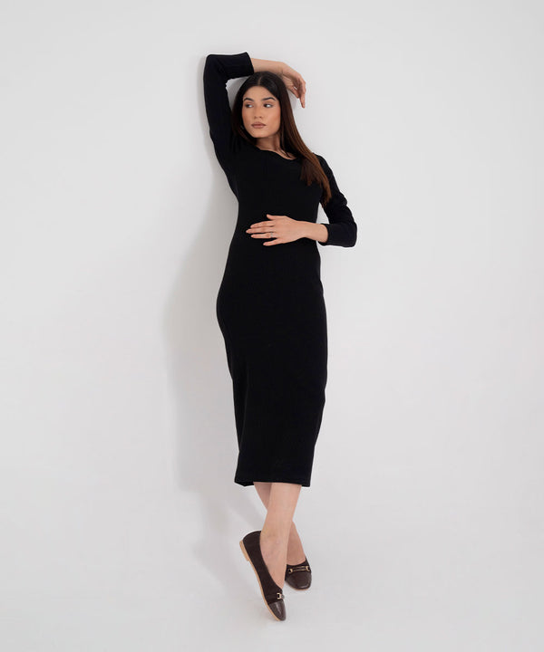 Noir Bodycon Maxi Dress - Halo Retail