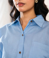 Cloud Blue Button Shirt - Halo Retail