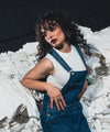 Mid Blue Dungaree Skirt - Halo Retail