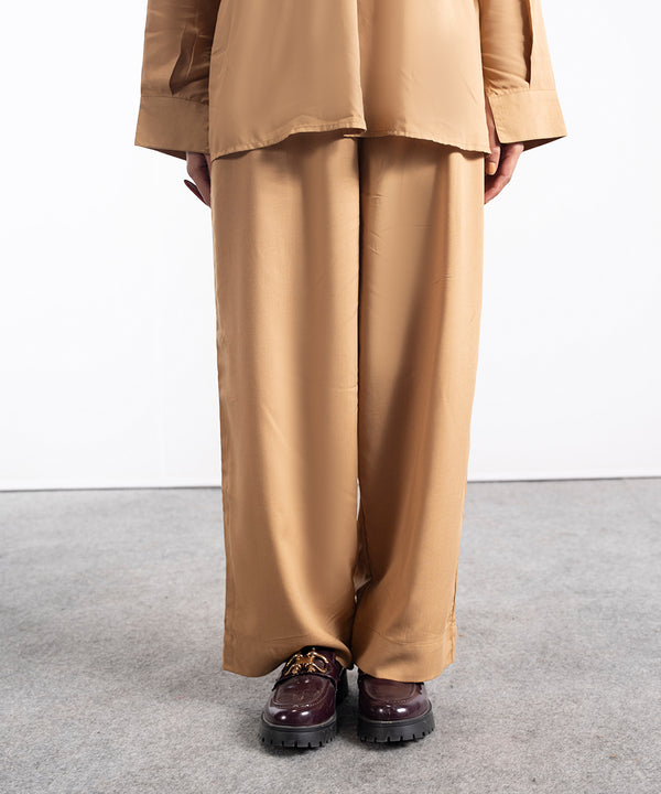 Mustard Pleated Trouser - Halo Retail