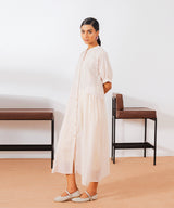 Multi-Stripped Front Open Dress - Halo Retail