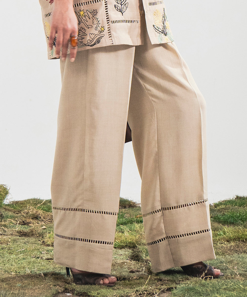 Statement Beige Pants - Halo Retail
