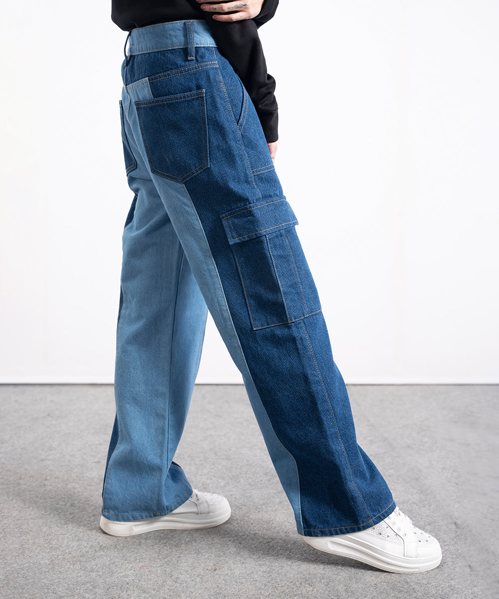 Two - Tone Cargo Pants - Halo Retail