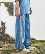 Dual-Tone Patchwork Pants - Halo Retail