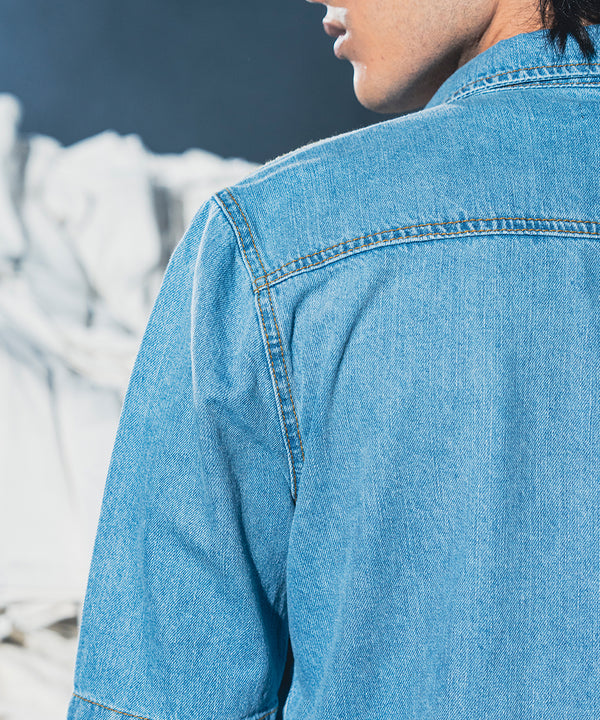 Denim Button Down Shirt - Halo Retail