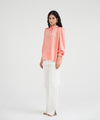 Silk Top With Ruffled Neck - Halo Retail