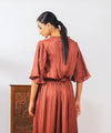 Brown Crush Top with Frill & Strings - Halo Retail