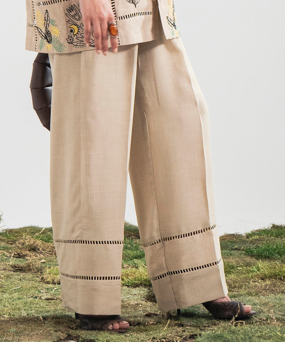 Statement Beige Pants - Halo Retail