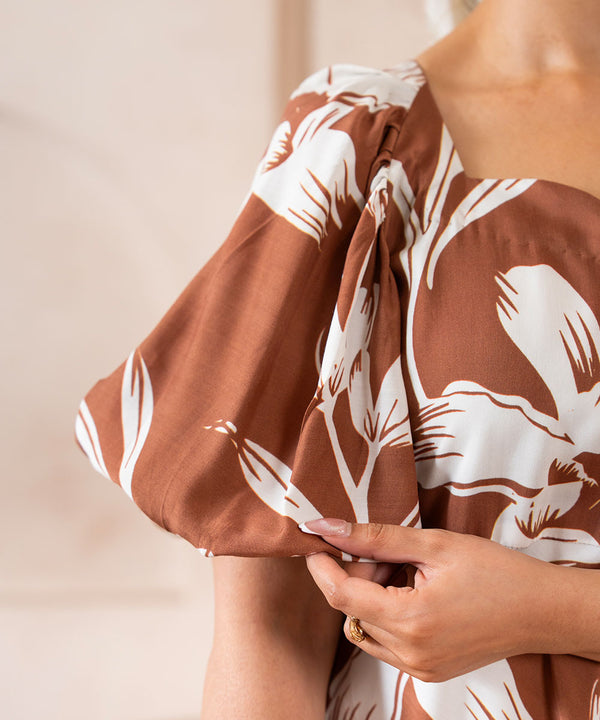 Cocoa Bloom Dress - Halo Retail