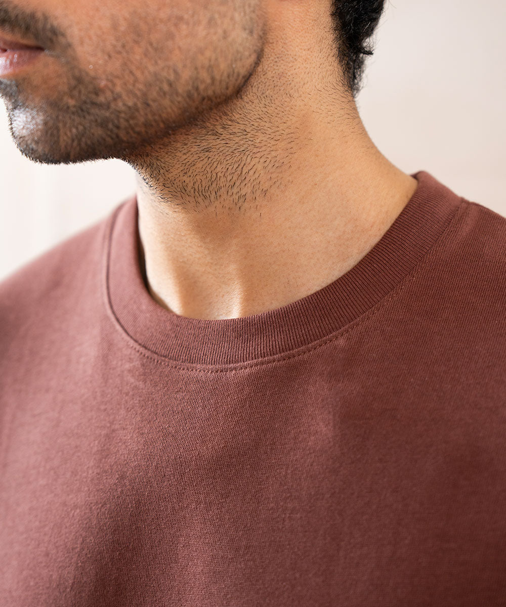 Mocha Structured Tee - Halo Retail