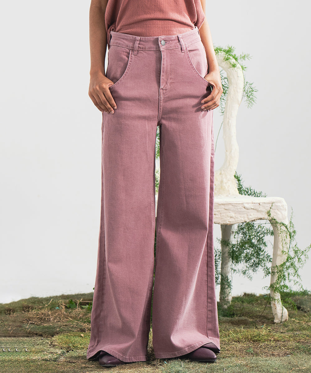 Pink Balloon Fit Denim Pants - Halo Retail