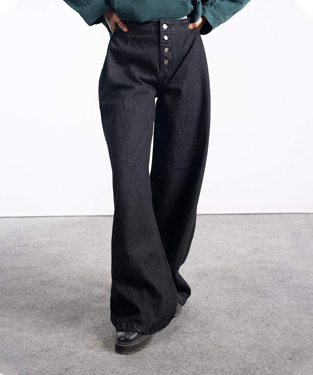 Dark Wash Wide Leg Jeans - Halo Retail