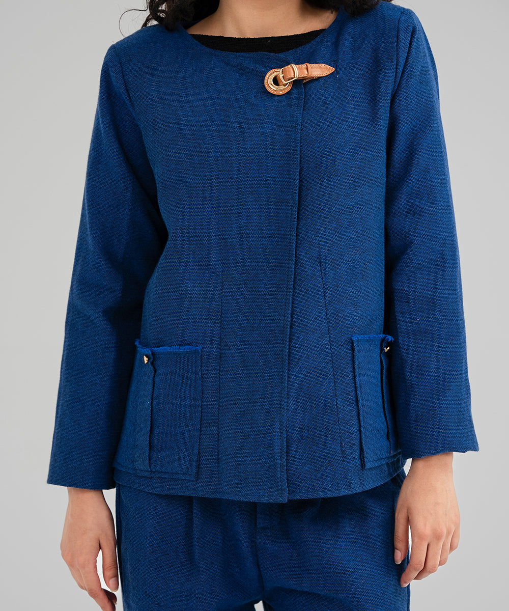 Blue Full Sleeve Blazer - Halo Retail