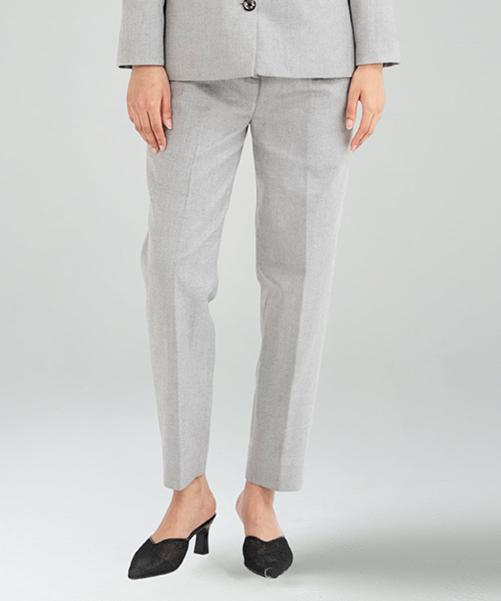 Straight Fit Wool Ankle Length Pants - Halo Retail