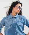 Dual-Tone Patchwork Shirt - Halo Retail