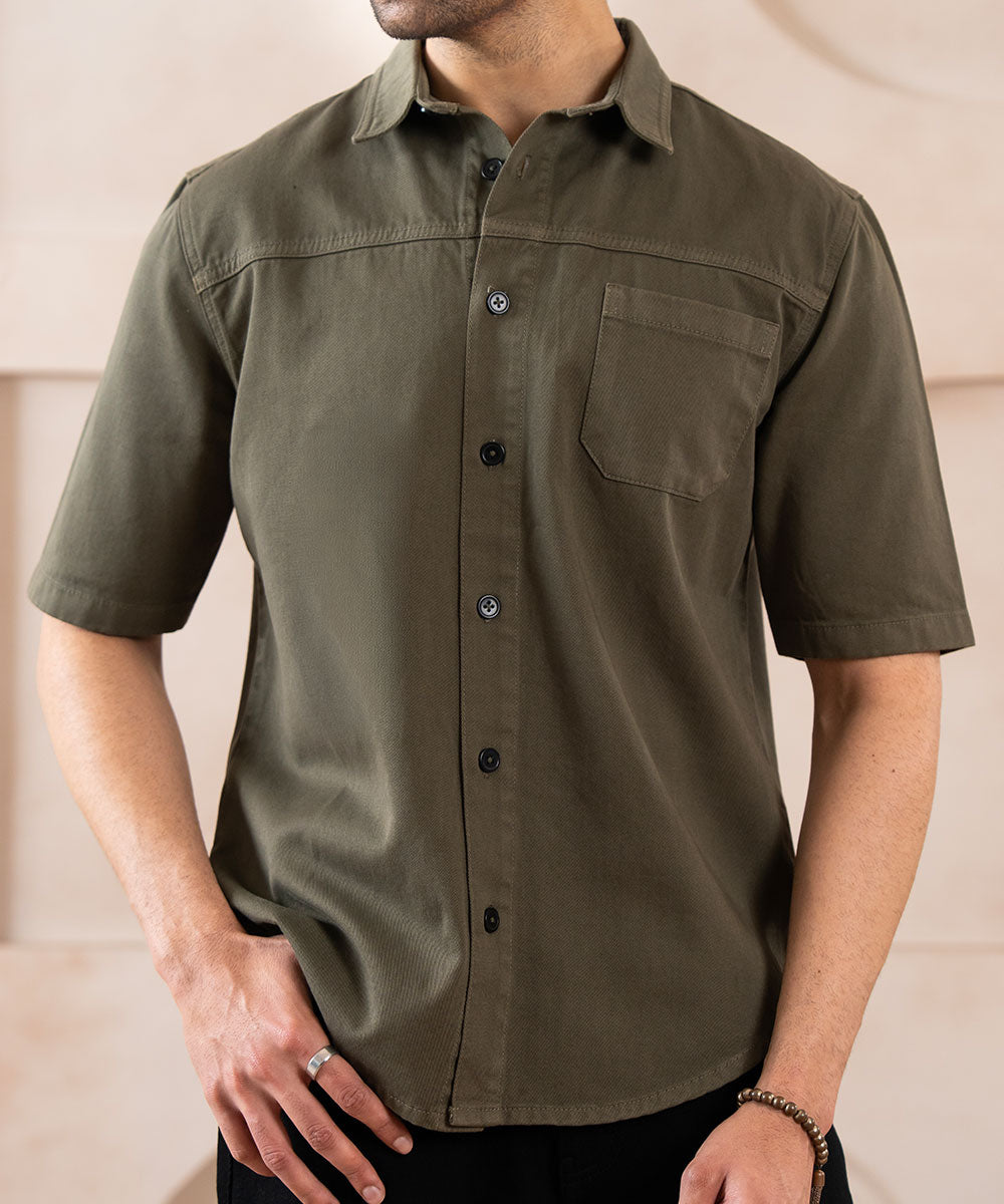 Covert Green Overshirt - Halo Retail