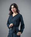 Flow Belted Black Crop Top - Halo Retail