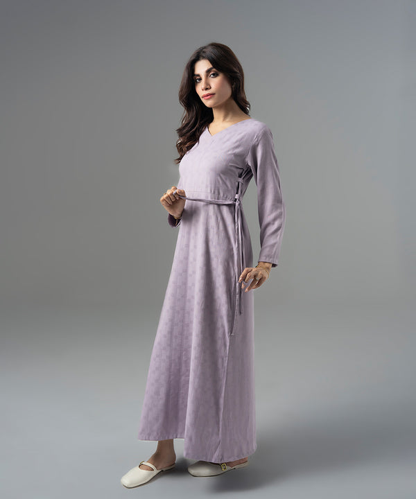 Jacquard Side Details Dress - Halo Retail