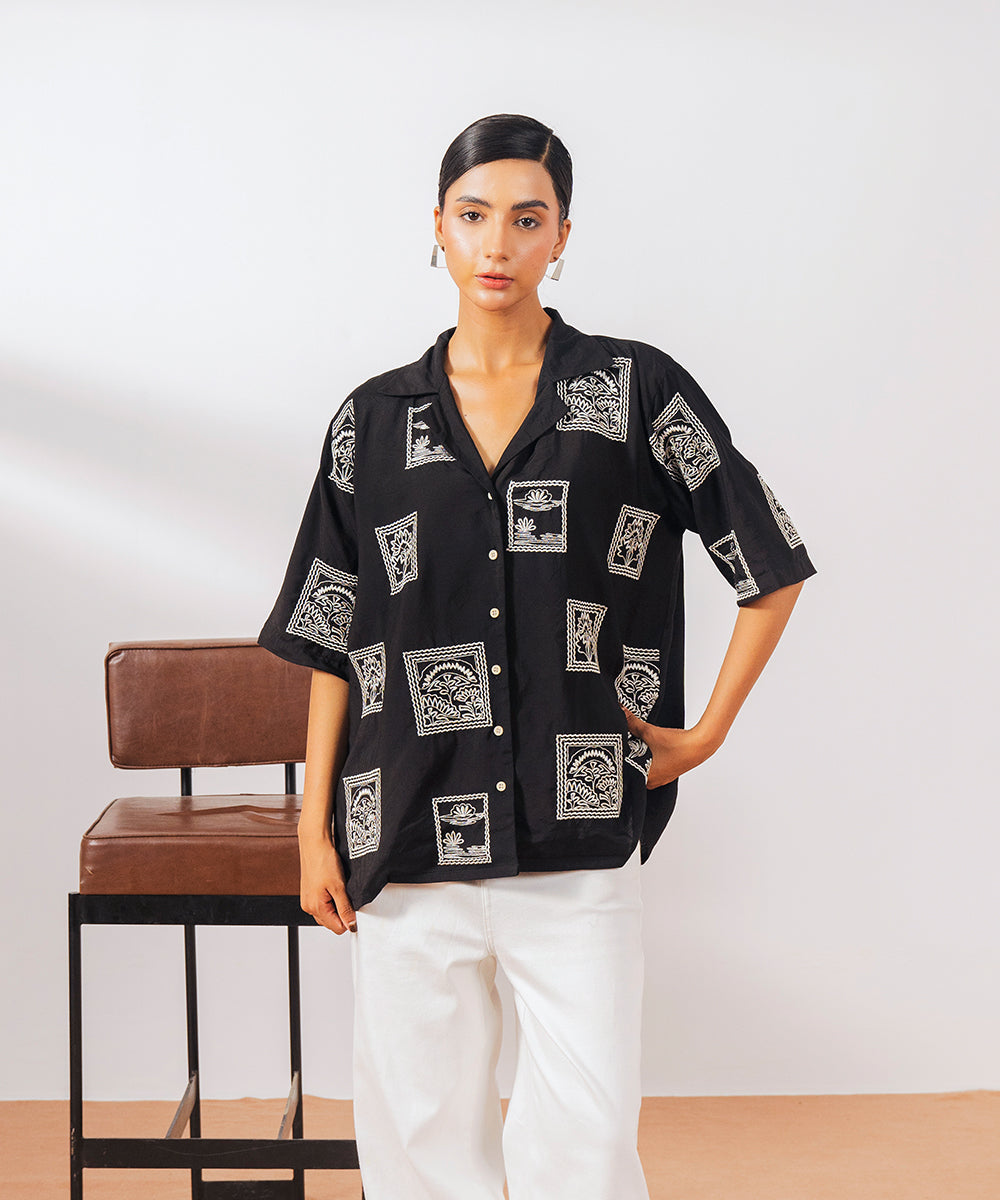 Soft Collar Cuban Top - Halo Retail