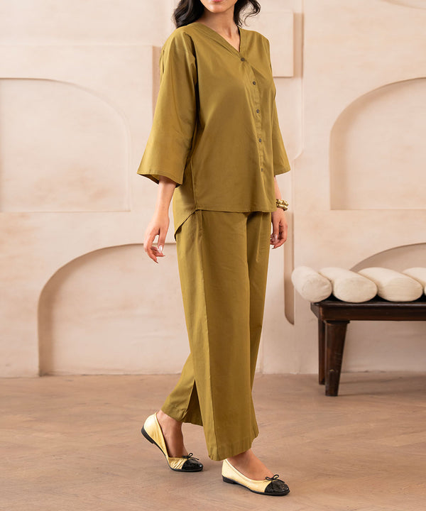 Khaki Ease Trouser - Halo Retail