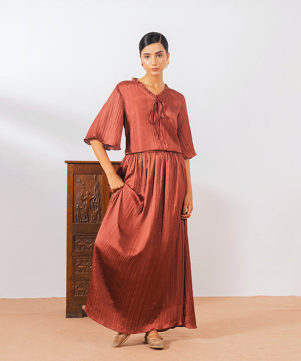Brown Crush Skirt - Halo Retail