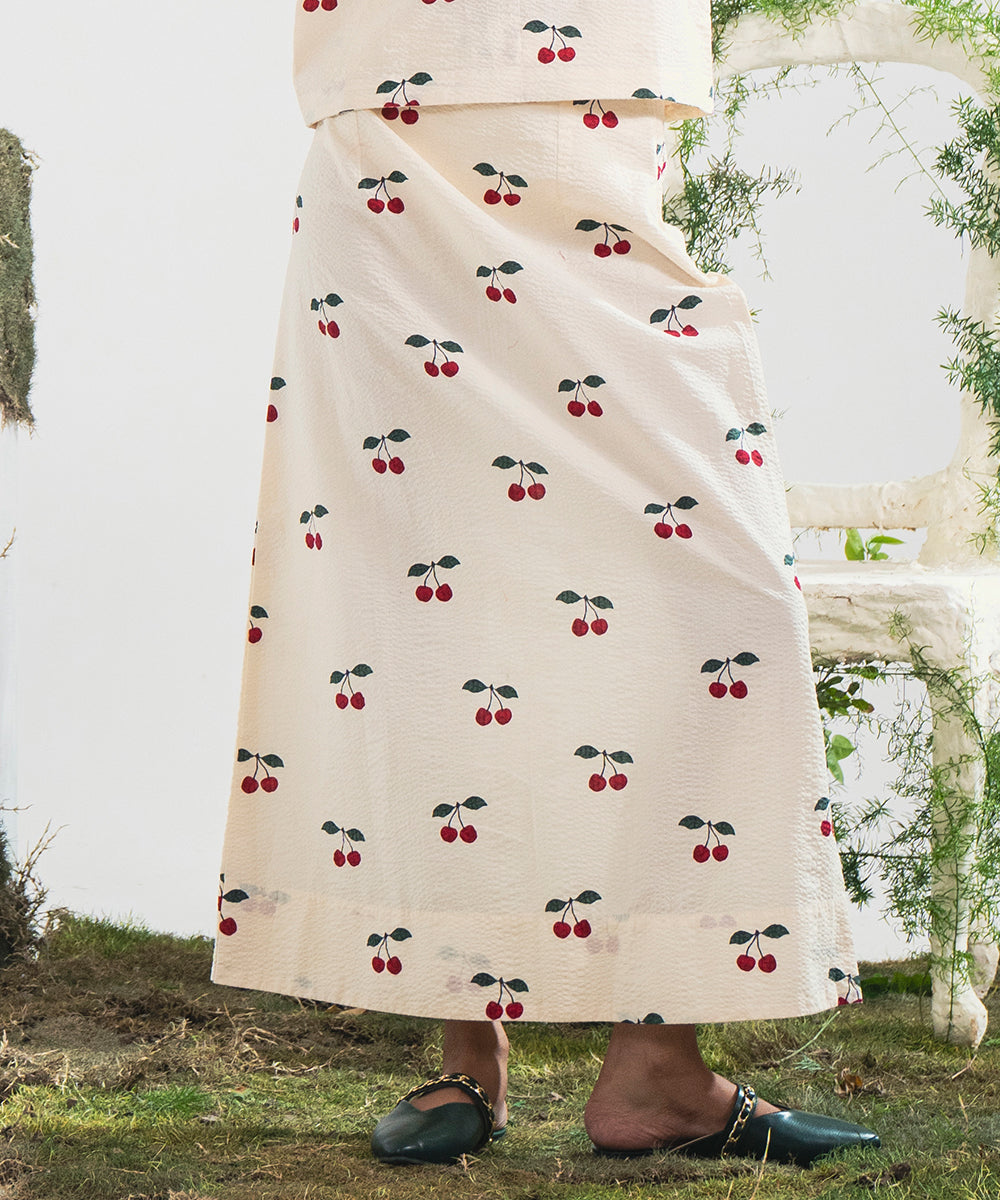 Printed Cherry Skirt - Halo Retail