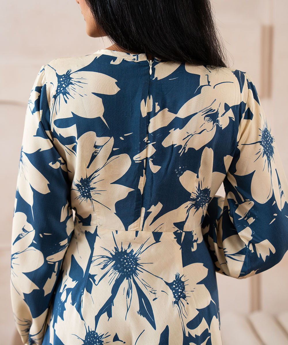 Ocean Ink Floral Dress - Halo Retail