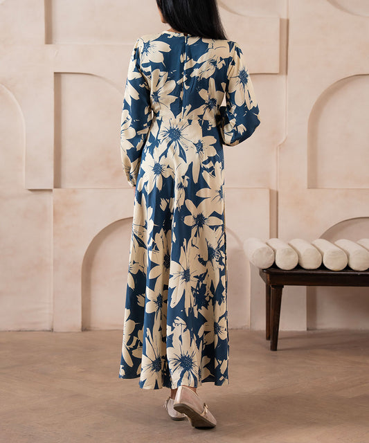 Ocean Ink Floral Dress - Halo Retail