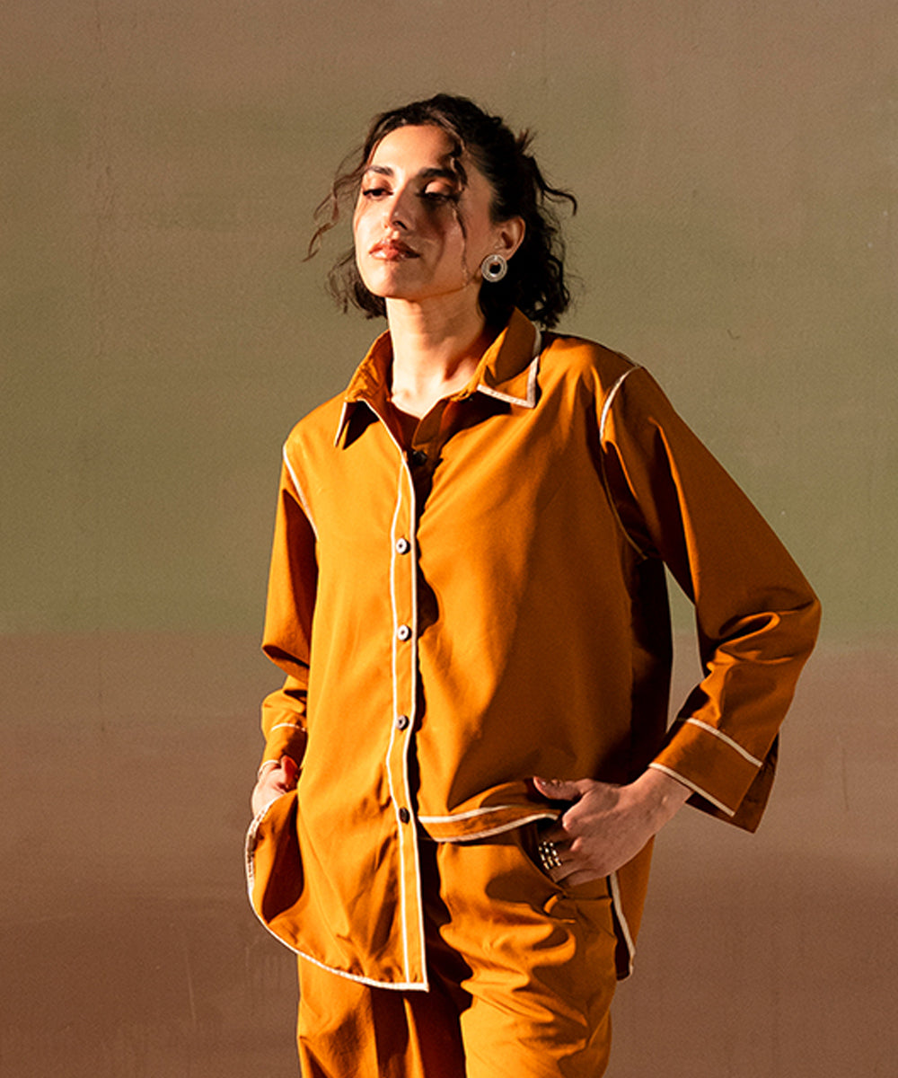 Caramel Striped Button Down shirt - Halo Retail