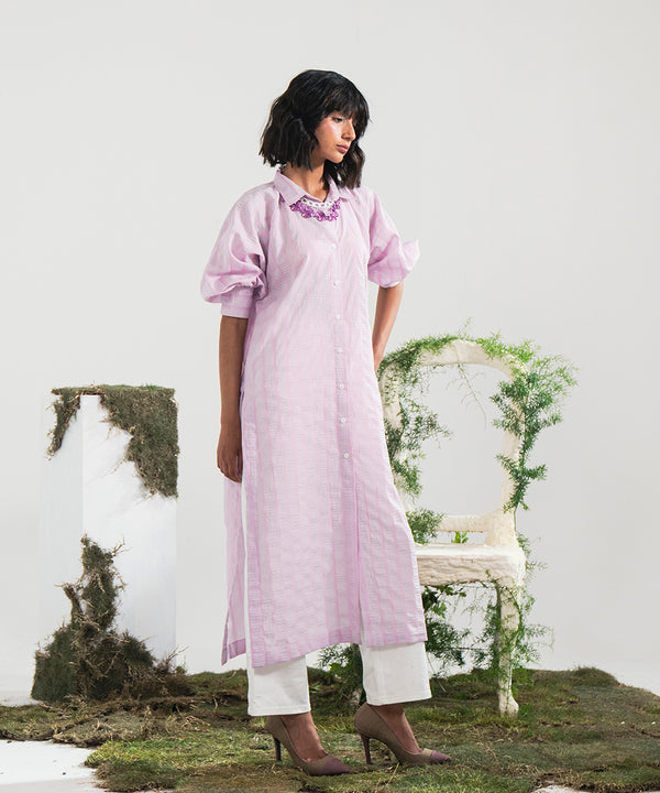 Stripped Lilac Raglan Dress - Halo Retail