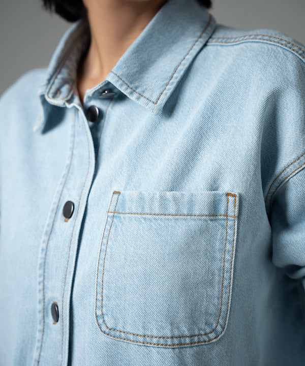 Light Wash Oversized Top