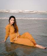 Caramel Striped Button Down shirt - Halo Retail