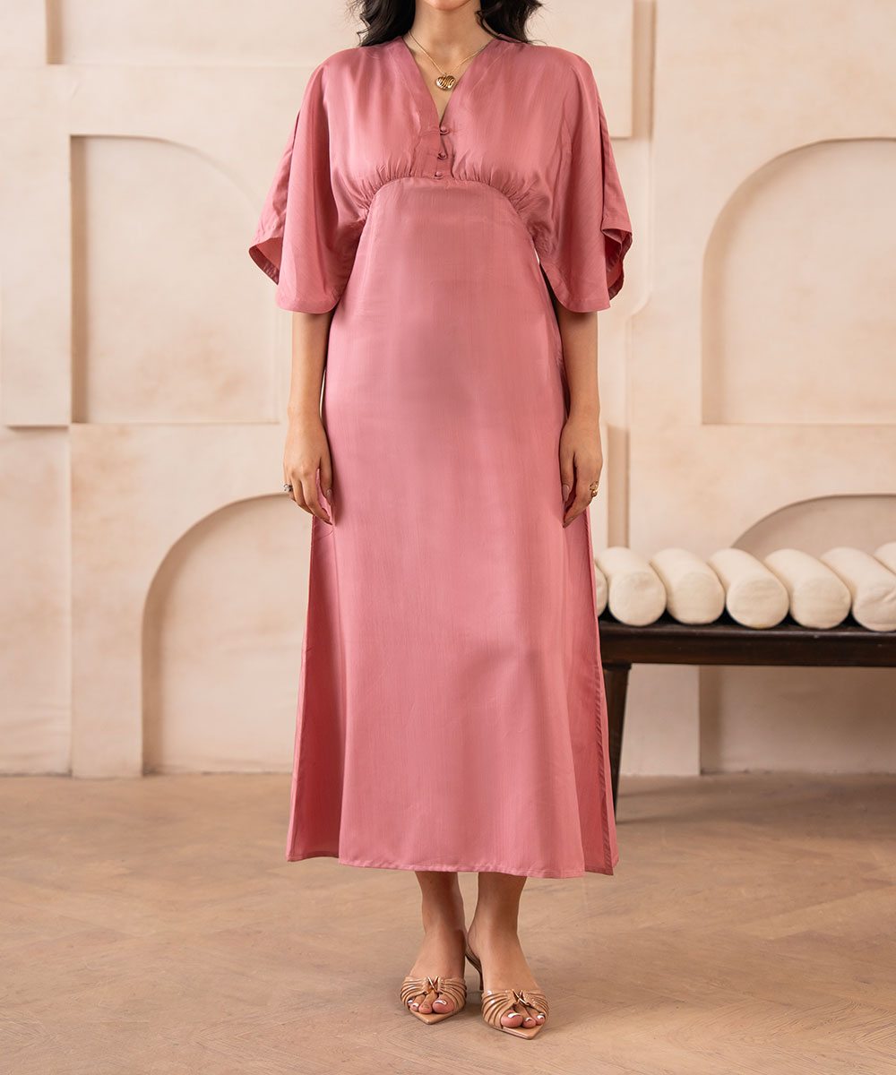 muse silk dress Miranda Bennett Studio Muse Dress in Silk Noil