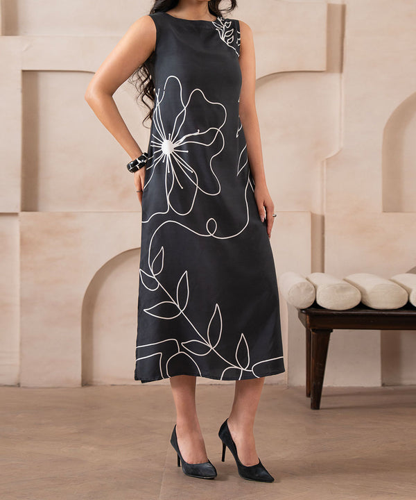 Line Art Slate Dress - Halo Retail