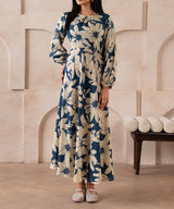 Ocean Ink Floral Dress - Halo Retail