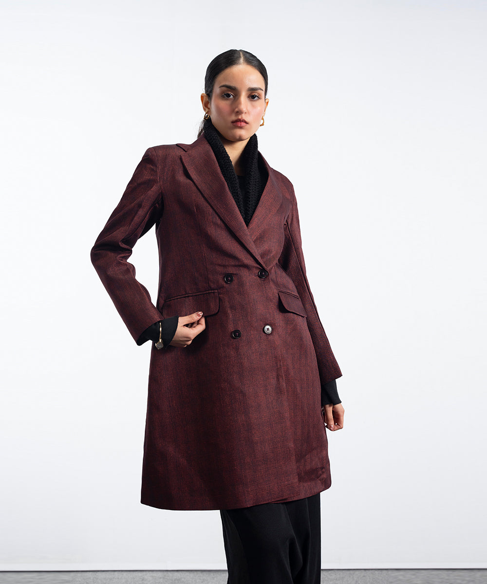 Rust Tailored Coat - Halo Retail