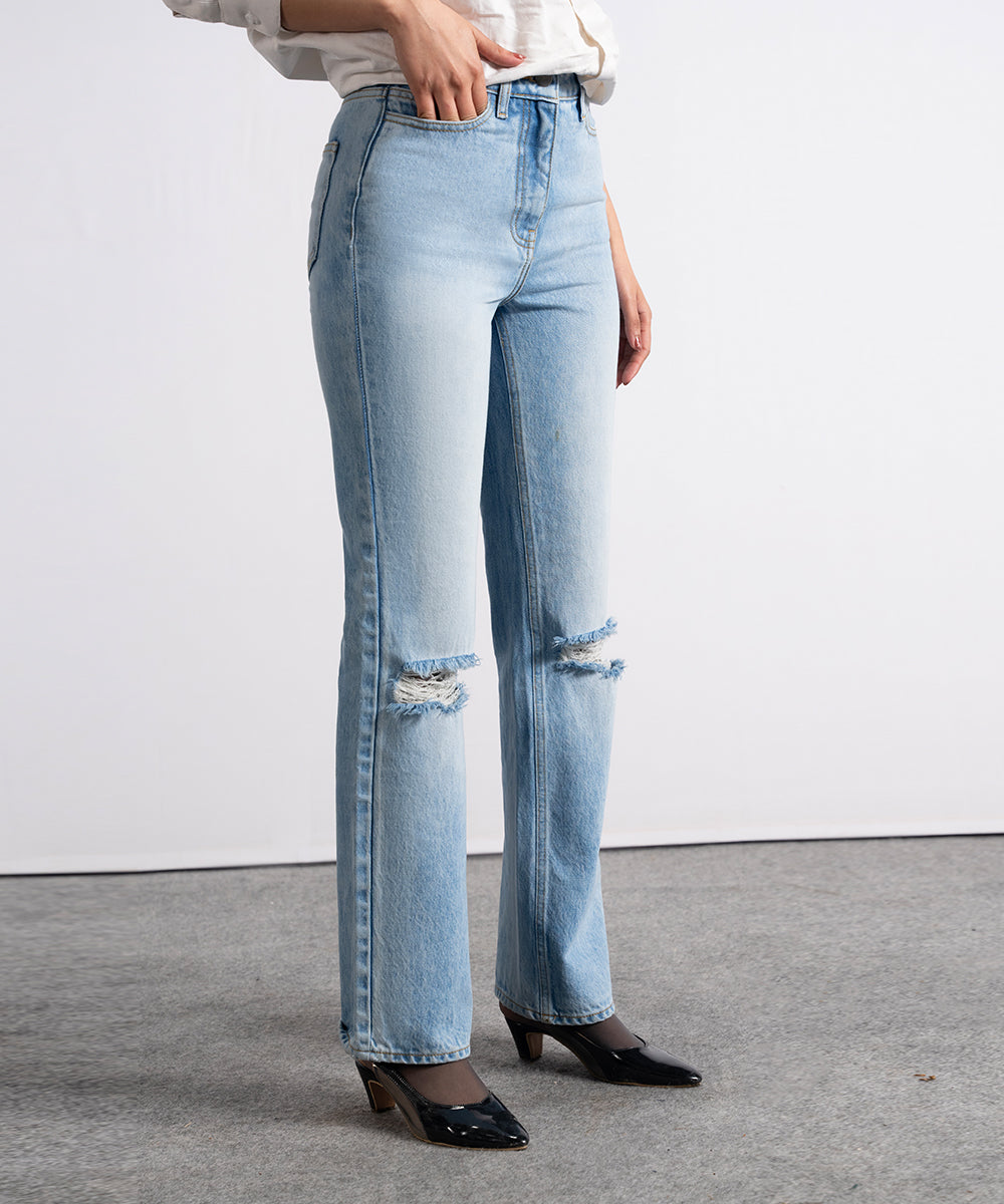 High Waist Denim Jeans - Halo Retail