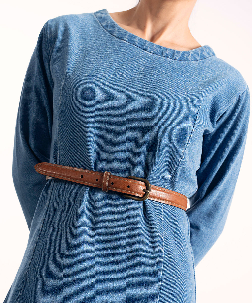Light Blue Denim Dress - Halo Retail