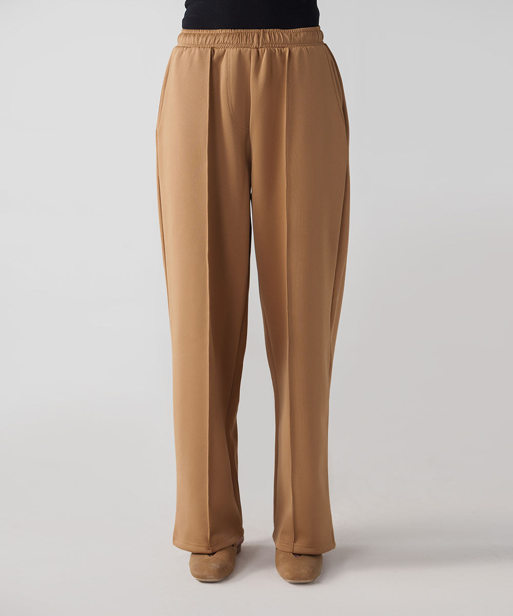 Tan Pintuck Trouser