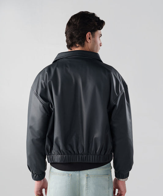 Cropped Leather Jacket