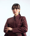 Rust Long A-Line Coat - Halo Retail