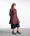 Rust Long A-Line Coat - Halo Retail